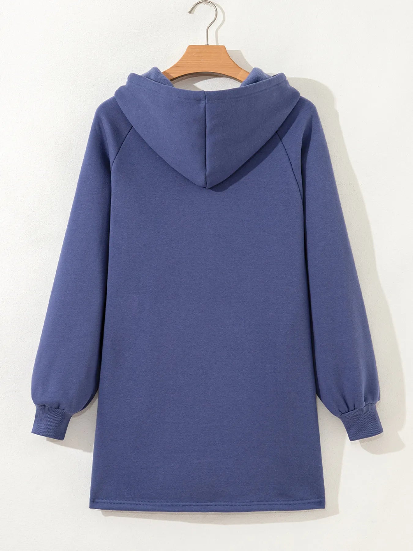 Fleece Lined Adjustable Drawstring Oversize Tunic Hoodie