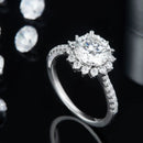 2 Carat Moissanite 925 Sterling Silver Ring White
