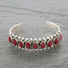 Artificial Turquoise Alloy Open Bracelet Red One Size