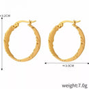 Elegant 18K Gold-Plated Hoop Earrings in Titanium Steel - Classic Fashion Jewelry - Store 42