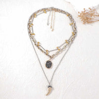 3 Piece Stainless Steel Pendant Necklace