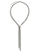 Elegant Twisted Knot Chain Tassel Necklace in Platinum and 18K Gold-Plated Finish - Store 42