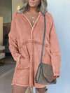 Full Size Button-Front Long Sleeve Denim Shirt Dress Plus Size - Store 42