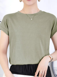 Round Neck Short Sleeve T-Shirt Sage