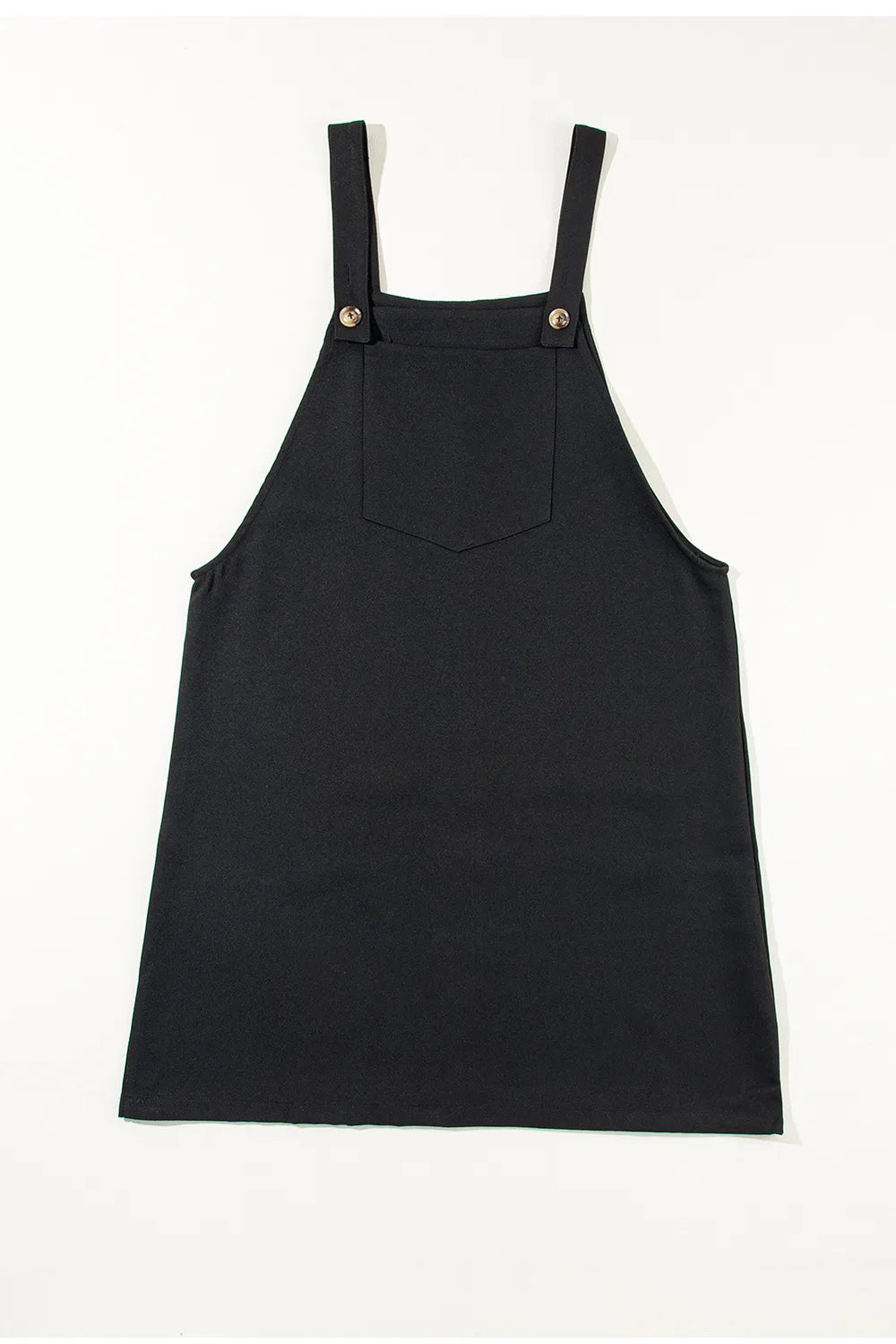 Stylish Plus Size Square Neck Dress with Wide Straps and Pockets - Opaque & Slightly Stretchy