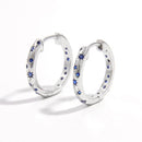 925 Sterling Silver Huggie Earrings with Inlaid Zircon, Platinum-Plated, Stylish & Durable - Store 42