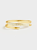 18K Gold-Plated 925 Sterling Silver Inlaid Zircon Ring with Elegant Design – Exquisite Jewelry Gift - Store 42