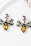 Handcrafted Natural Stone Bee Dangle Earrings in Alloy - Unique Nature-Inspired Jewelry - Store 42