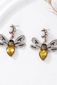 Handcrafted Natural Stone Bee Dangle Earrings in Alloy - Unique Nature-Inspired Jewelry - Store 42