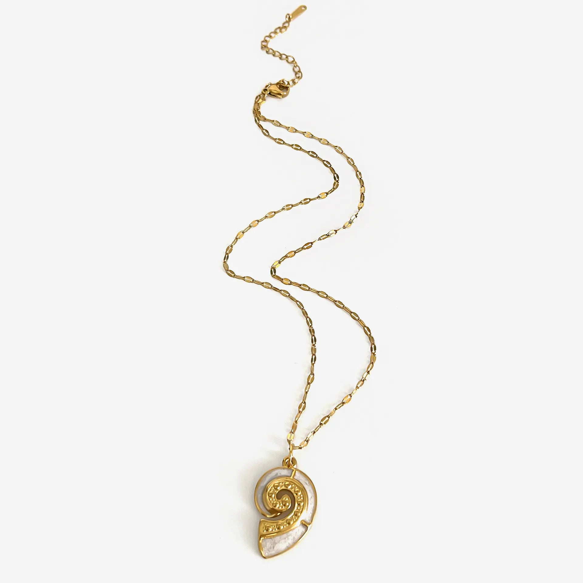 2-Piece 18K Gold-Plated Sun & Wave Pendant Necklace