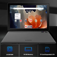 A523 Android 14 Tablet 10In, Octa-Core, 8GB RAM, 64GB Storage, 5000mAh Battery, Keyboard & Mouse Set
