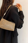 Openwork Crossbody Bag with Removable Strap Gold One Size