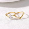 1.5 Carat Moissanite Teardrop Ring Set in 18K Gold-Plated Sterling Silver with Certificate - Store 42