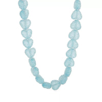 Colorful Resin Heart Necklace Light Blue One Size