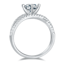 1 Carat Moissanite Ring in 925 Sterling Silver - Elegant Jewelry with Certificate & Box Included - Store 42
