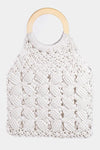 Fame Boho Braided Wooden Top Handle Bag IV One Size