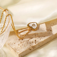 18K Gold-Plated Zircon Heart Necklace