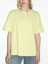 Plus Size Oversized Round Neck Short Sleeve T-Shirt Yellow Green