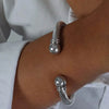 18K Gold-Plated Stainless Steel Twisted Cable Cuff Bracelet - Stylish and Durable Design - Store 42