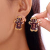 Alloy Gingerbread Man Stud Earrings Chocolate One Size