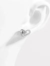 Elegant 925 Sterling Silver Heart Earrings with Inlaid Zircon - Platinum Plated - Store 42
