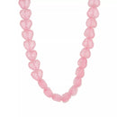 Colorful Resin Heart Necklace Blush Pink One Size