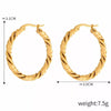 Elegant 18K Gold-Plated Hoop Earrings in Titanium Steel - Classic Fashion Jewelry - Store 42