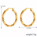 Elegant 18K Gold-Plated Hoop Earrings in Titanium Steel - Classic Fashion Jewelry - Store 42