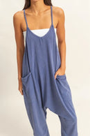 HYFVE Relaxed Fit Mineral Washed Overalls with Pockets