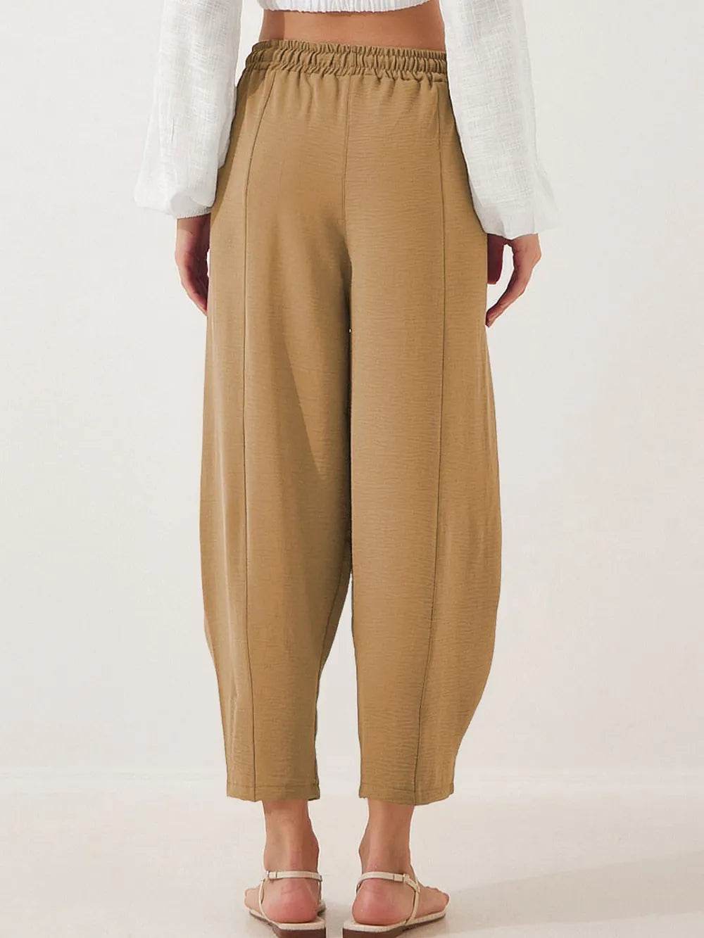 Full Size Drawstring Cropped Jogger Pants Plus Size - Store 42