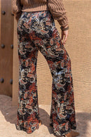 Bohemian Plus Size Printed Wide Leg Maxi Pants for Beach & Tropical Styles - Store 42
