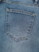 Distressed Ankle-length Straight Jeans