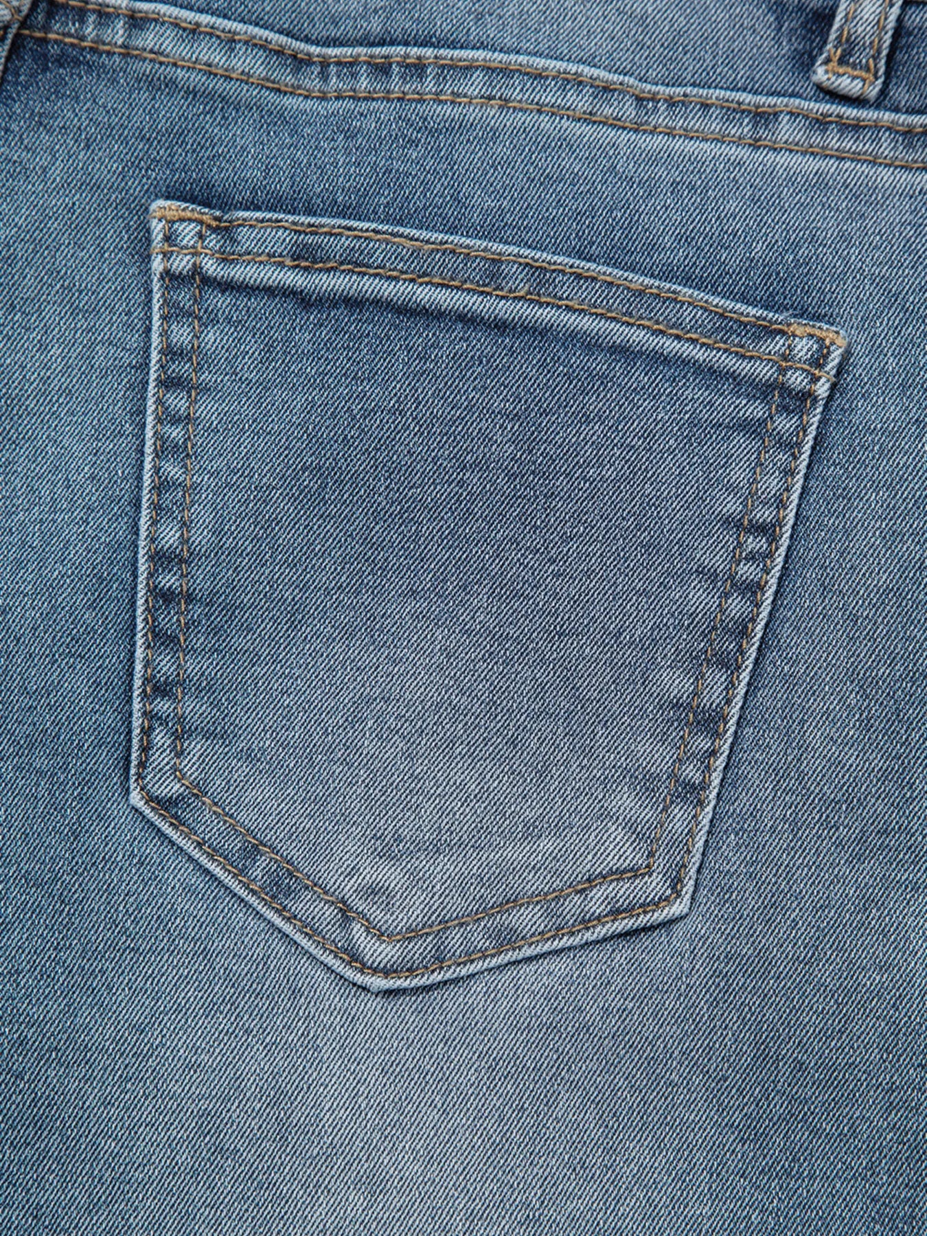 Distressed Ankle-length Straight Jeans