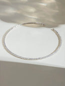 Elegant 18K Gold-Plated Stainless Steel Necklace with Zircon Inlay - Timeless Jewelry Piece - Store 42