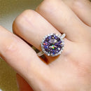 3 Carat Moissanite Zircon 925 Sterling Silver Ring Silver