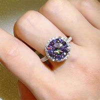 3 Carat Moissanite Zircon 925 Sterling Silver Ring Silver