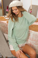 Stylish BiBi Slub Terry Puff Shoulder Sweatshirt - Soft & Trendy Casual Wear, 100% Cotton - Store 42
