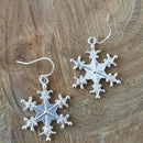 Elegant Silver-Plated Snowflake Earrings - Unique Alloy Jewelry for Winter Style - Store 42