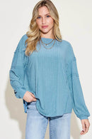 Basic Bae Full Size Ribbed Round Neck Long Sleeve T-Shirt - Store 42