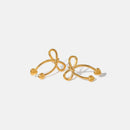 Elegant Stainless Steel Bow Earrings - 18K Gold-Plated & Platinum-Plated Finish - Store 42