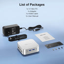 ACEMAGIC N150 Vista Mini PC, 16GB DDR4 RAM, 512GB SSD, Up To 3.6GHz, Compact Design