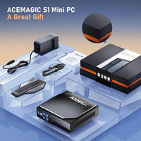 ACEMAGIC S1 Mini PC - Intel 12th Gen Alder Lake, 16GB RAM, 512GB SSD, Compact Design