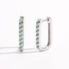 925 Sterling Silver Inlaid Zircon Earrings Silver One Size
