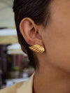18K Gold-Plated Angel Wing Stud Earrings Gold One Size