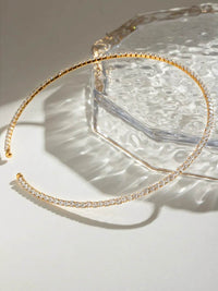 Elegant 18K Gold-Plated Stainless Steel Necklace with Zircon Inlay - Timeless Jewelry Piece - Store 42
