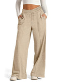 Full Size Drawstring Relaxed Fit Wide Leg Pants Plus Size - Store 42