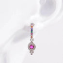 925 Sterling Silver Inlaid Zircon Earrings - Elegant Platinum-Plated Design for Timeless Beauty - Store 42