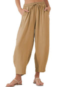 Full Size Drawstring Cropped Jogger Pants Plus Size - Store 42