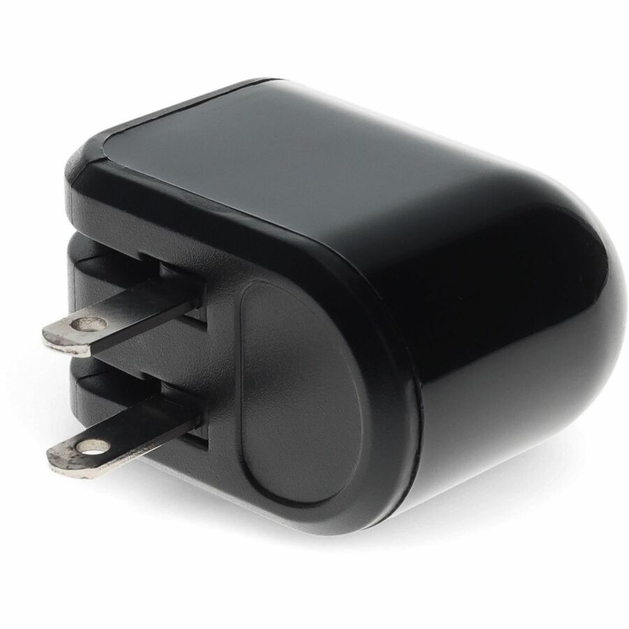 AddOn 5V 2.4A Fast Charging USB-A Wall Charger - Compact Black Design for US Outlets