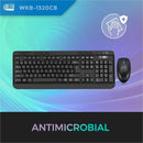 Adesso 2.4GHz Wireless Keyboard And Mouse Combo - Antimicrobial, Quiet Membrane, 14 Hotkeys